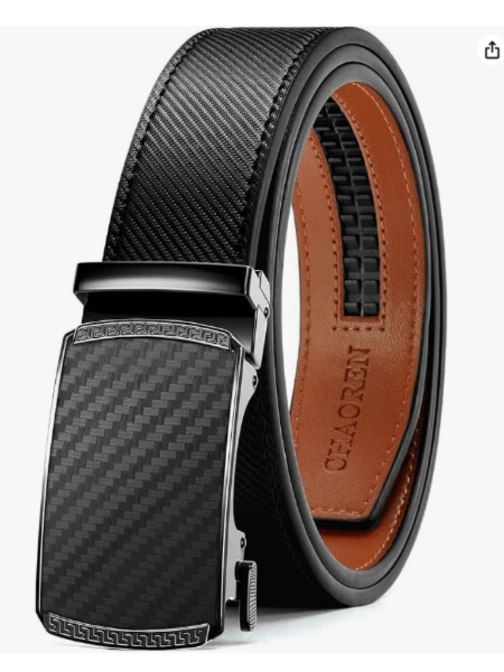 Men's Leather Ratchet Belt Custom Fit 35mm Dress & Casual Belt